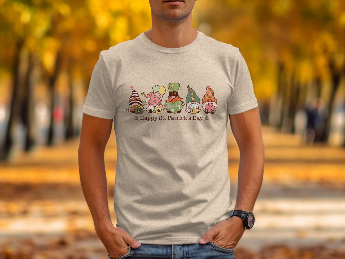 St Patricks Day Gnomes T-Shirts, Lucky Irish T-Shirts, Cute Holiday T-Shirts, Festive Shamrock Apparel, Limited Edition St Paddys Day