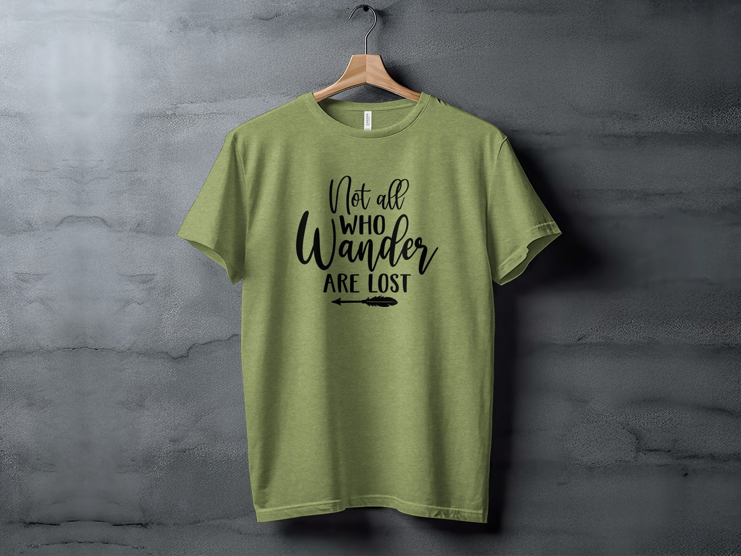 Not All Who Wander Are Lost Arrow Graphic Design T-Shirt