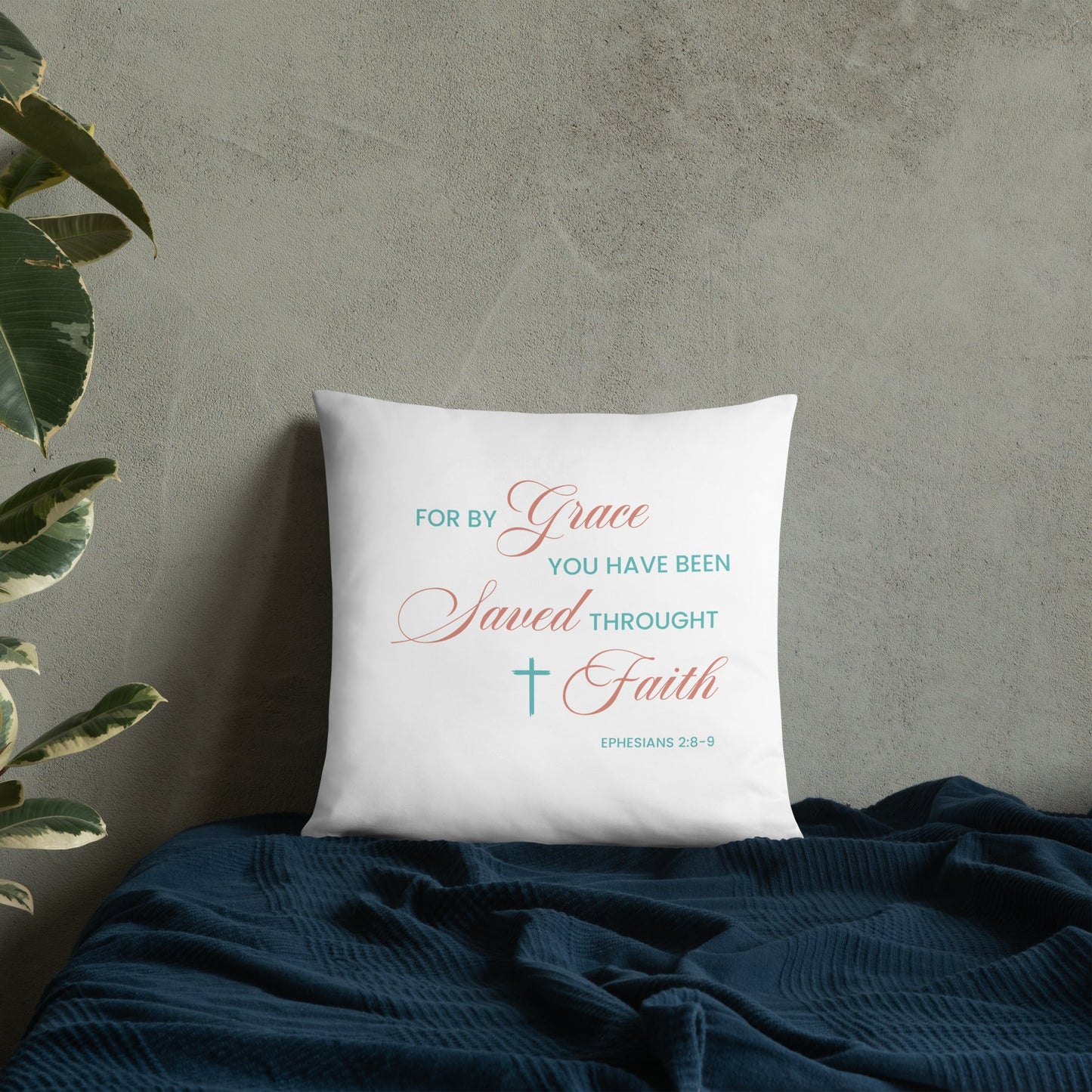 Ephesians 2:8-9 Basic Pillow