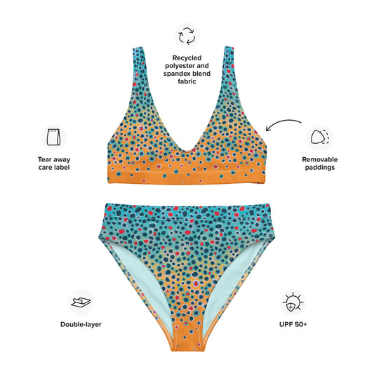 Brown Trout Recycled high-waisted bikini