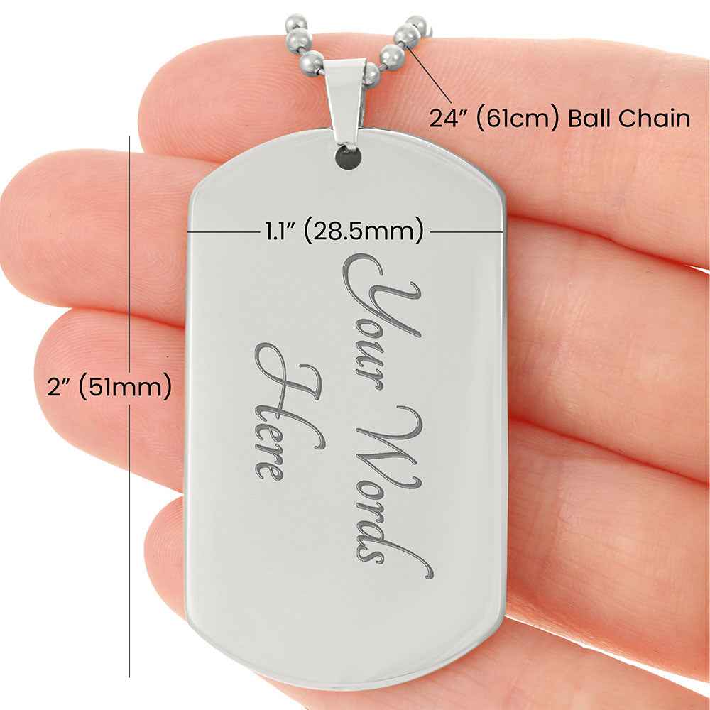 Veteran Dad Hero Luxury Dog Tag Necklace – Heroes Come Home Military Tribute Gift