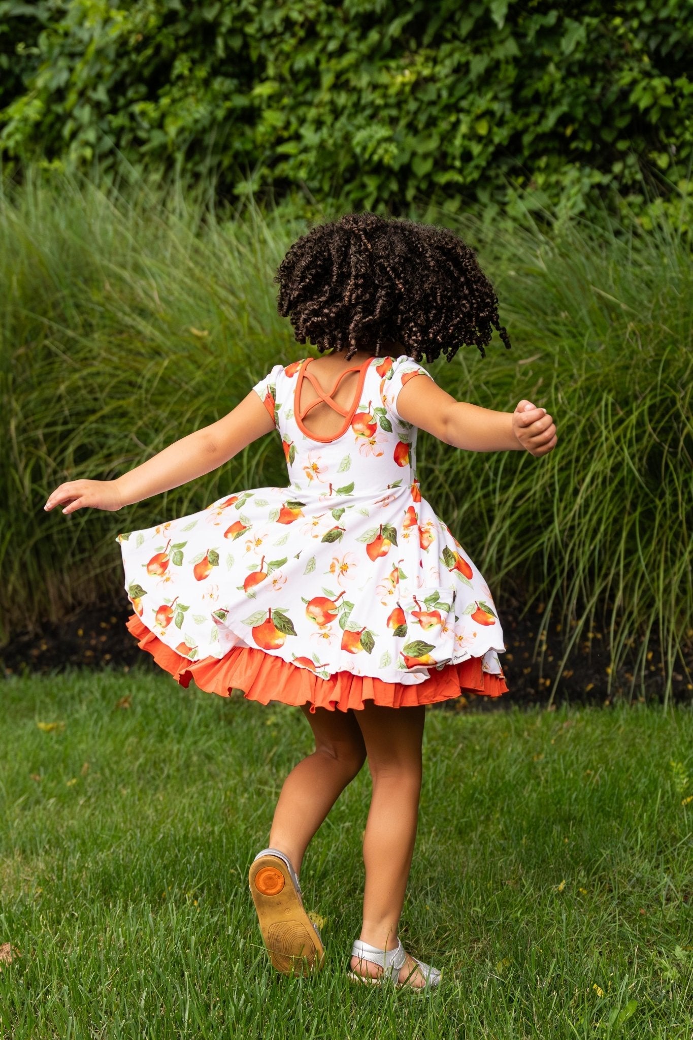 Awesome Apples Cap Sleeve Dixie Dress in Organic Bamboo