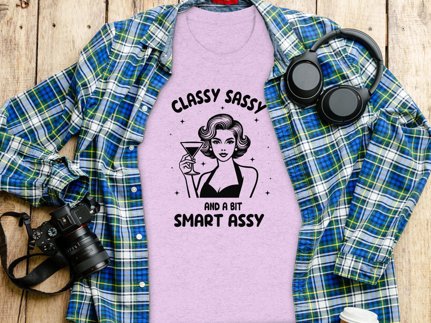 Classy Sassy And A Bit Smart Assy Cocktail Art T-Shirt