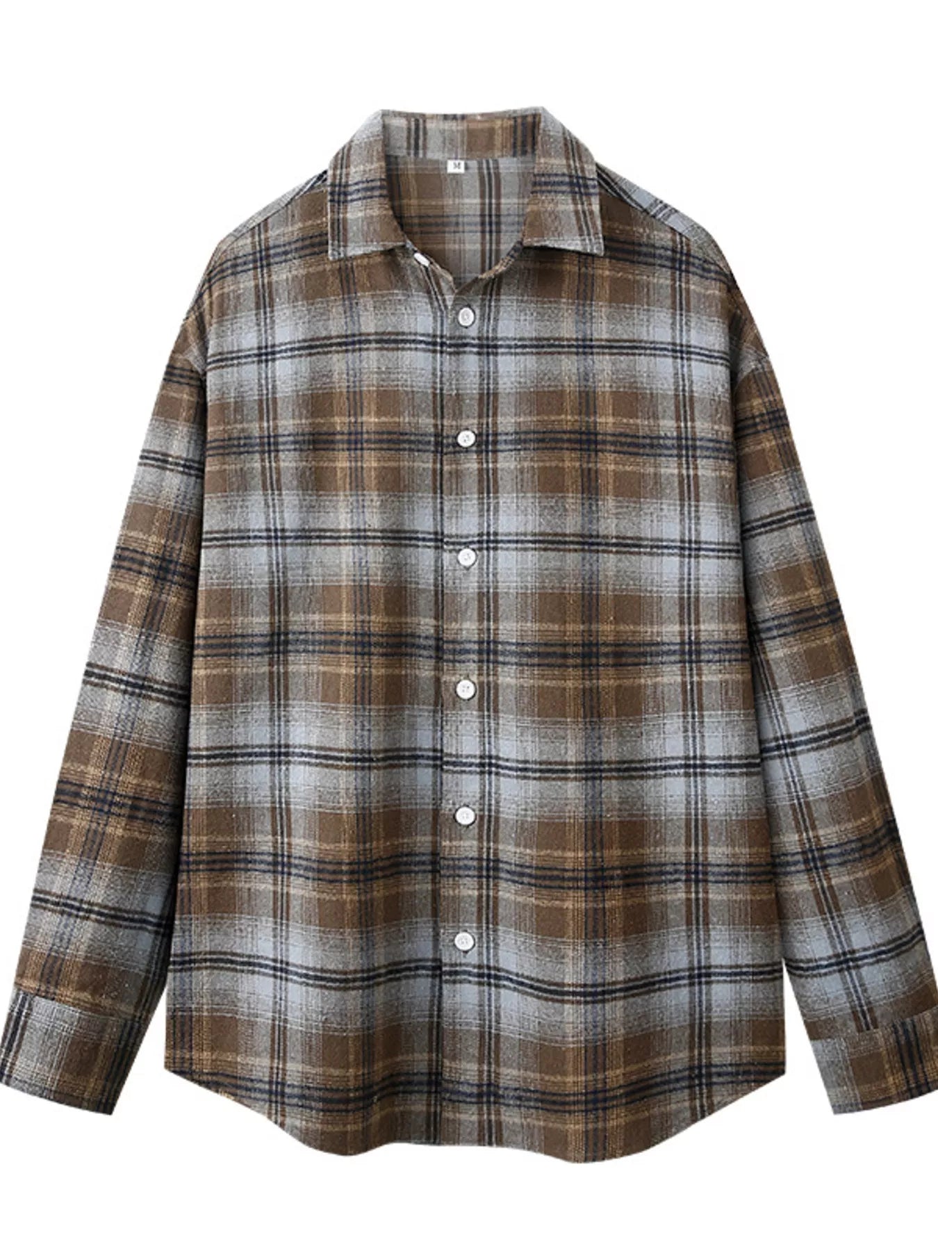 Men's Plus Size Casual Plaid Button Up Shirt
