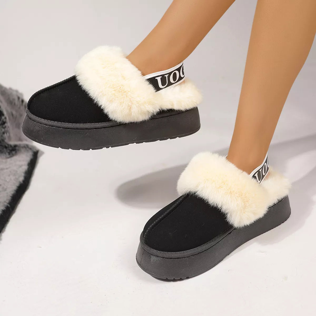 Round Toe Platform Ankle Boots