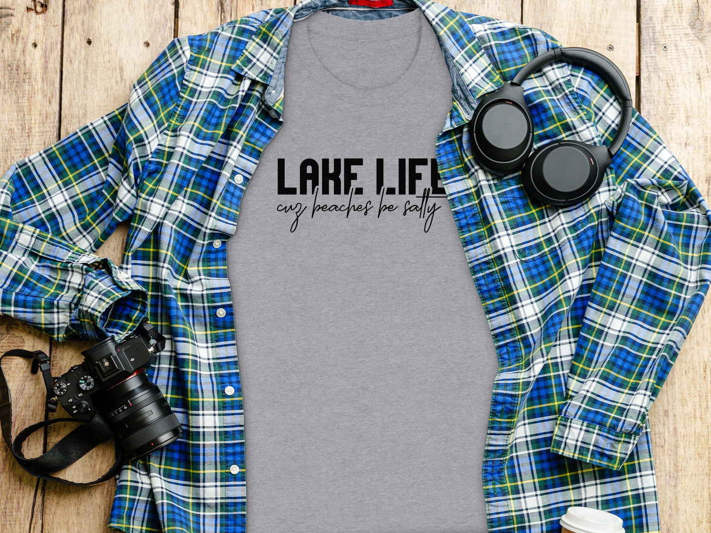 Lake Life Cuz Beaches Be Salty Funny Statement T-Shirt