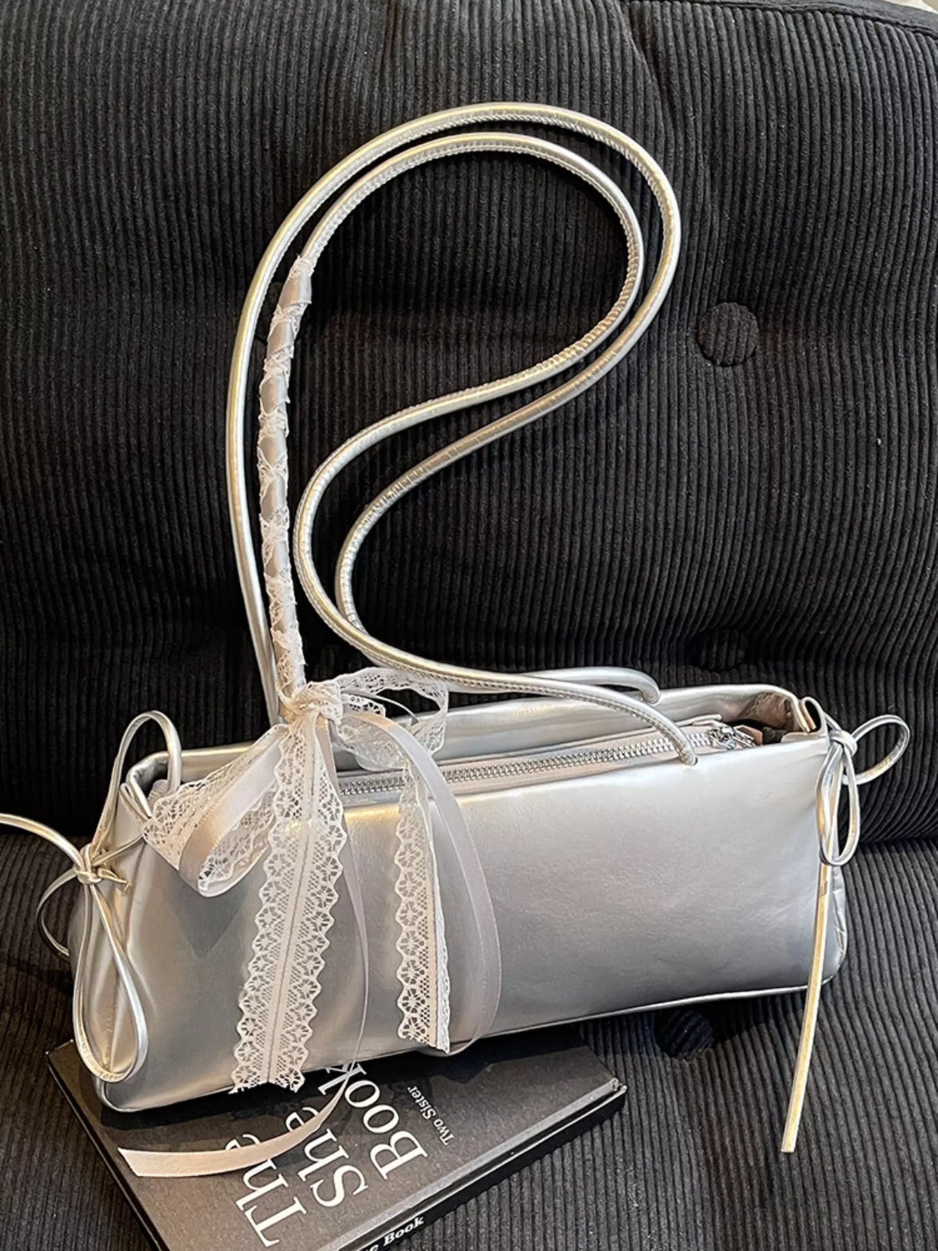 Lace Decor Shoulder Bag