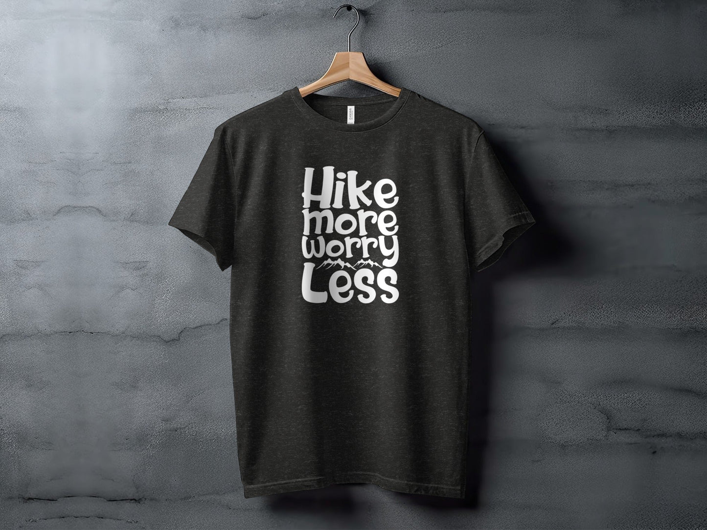 Hike More Worry Less Graphic Design Motivational T-Shirt