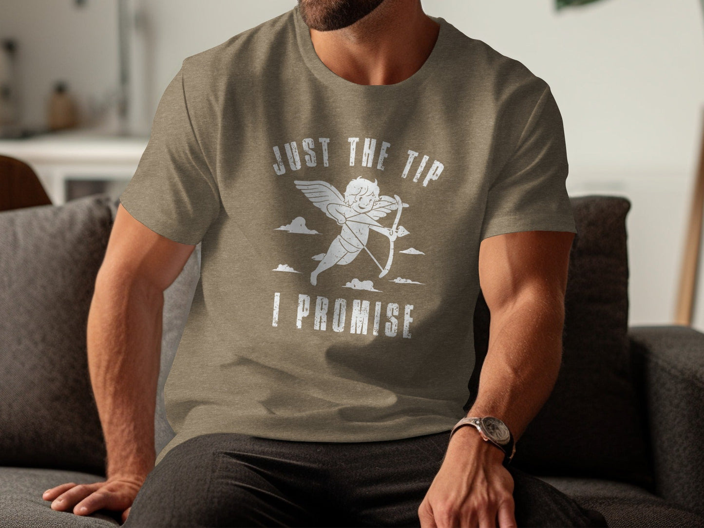 Just The Tip Funny Valentine Cupid I Promise T-Shirt