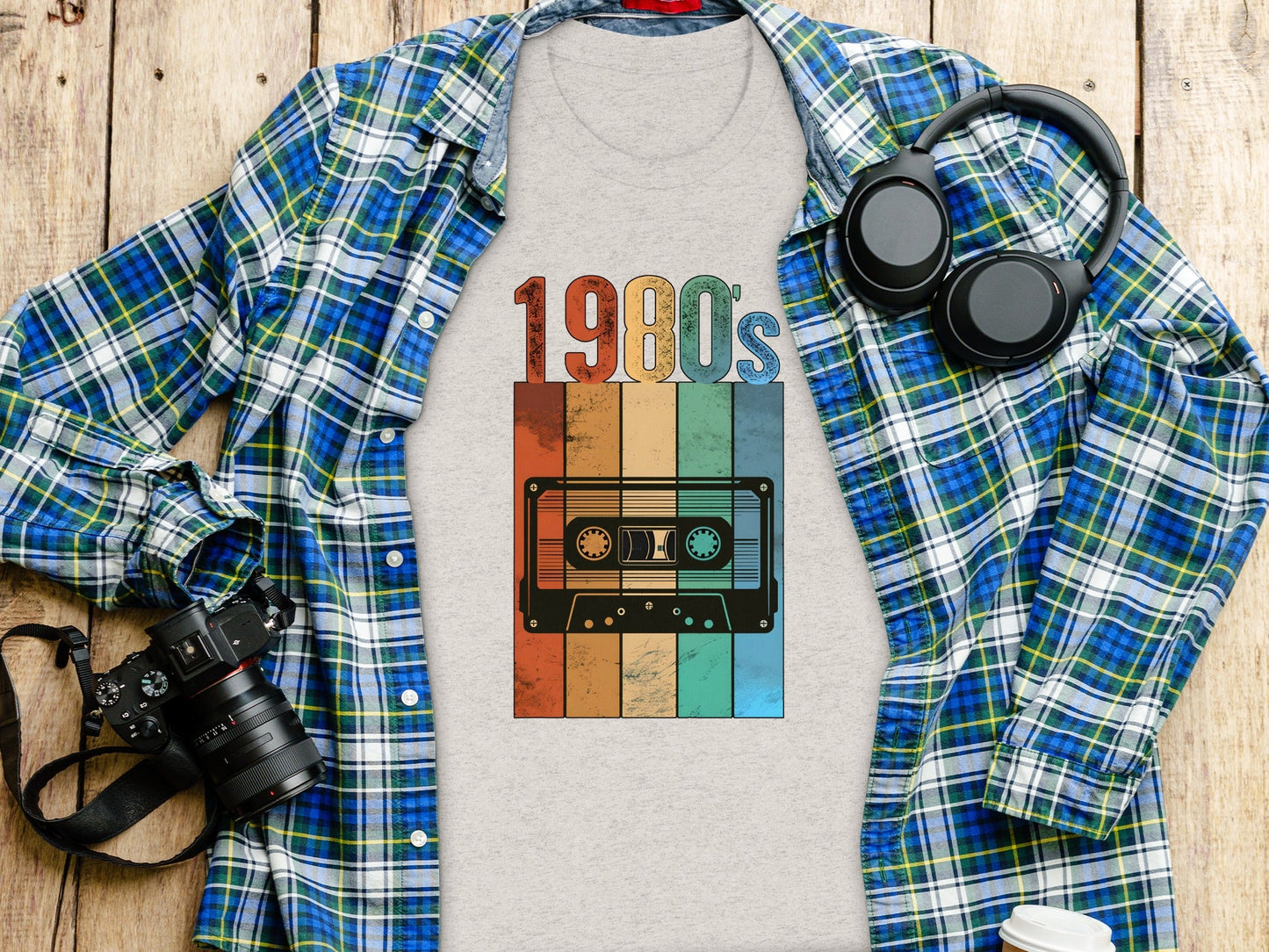 Vintage 1980s Retro Cassette Tape Cool Design T-Shirt