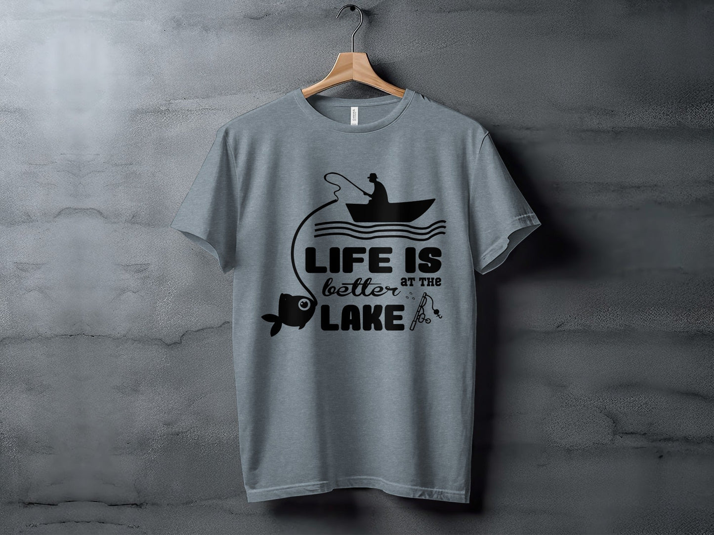 Life Is Better At The Lake Fishing Adventure Graphic T-Shirt