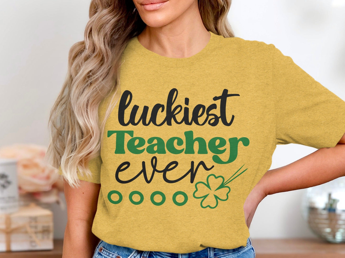 Luckiest Teacher Ever St Patricks Day Teacher T-Shirt