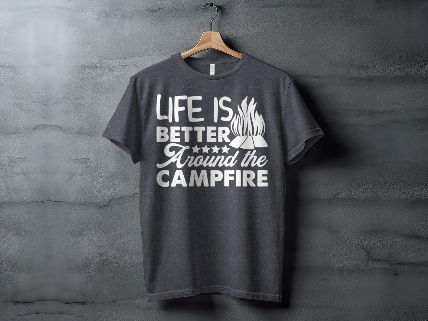 Life Is Better Around The Campfire Graphic Print T-Shirt