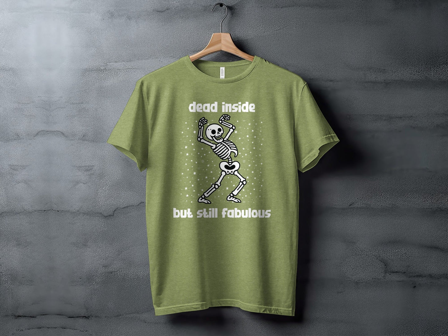 Dead Inside But Still Fabulous Skeleton Graphic T-Shirt