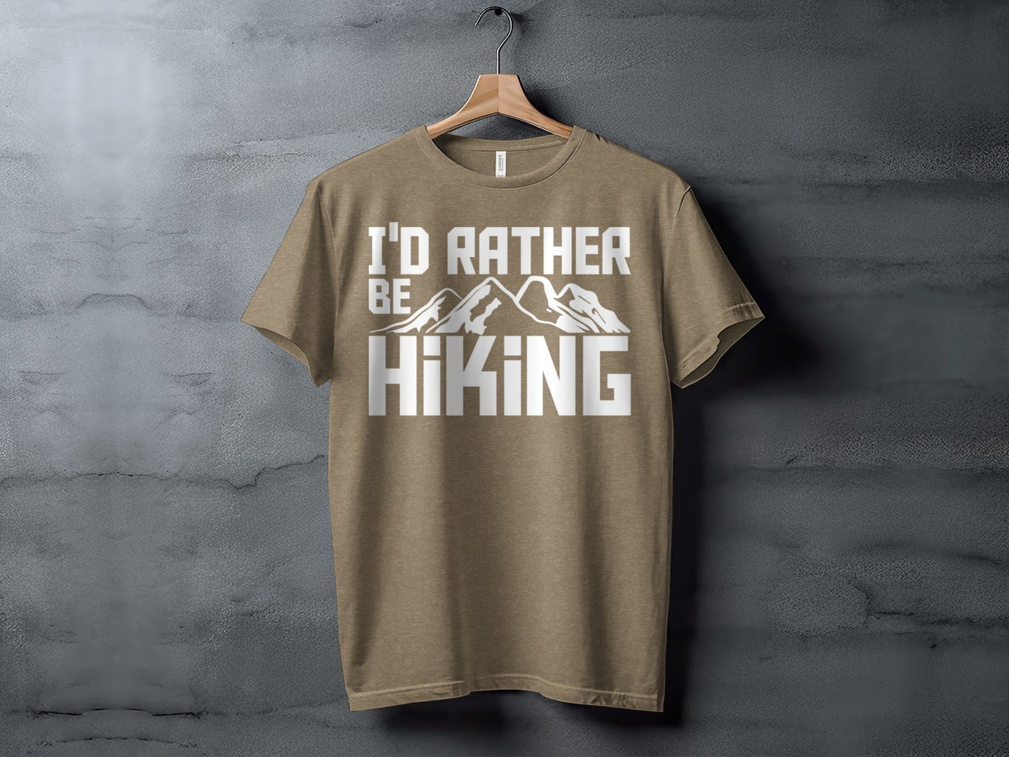 I Would Rather Be Hiking Mountains Graphic Design T-Shirt