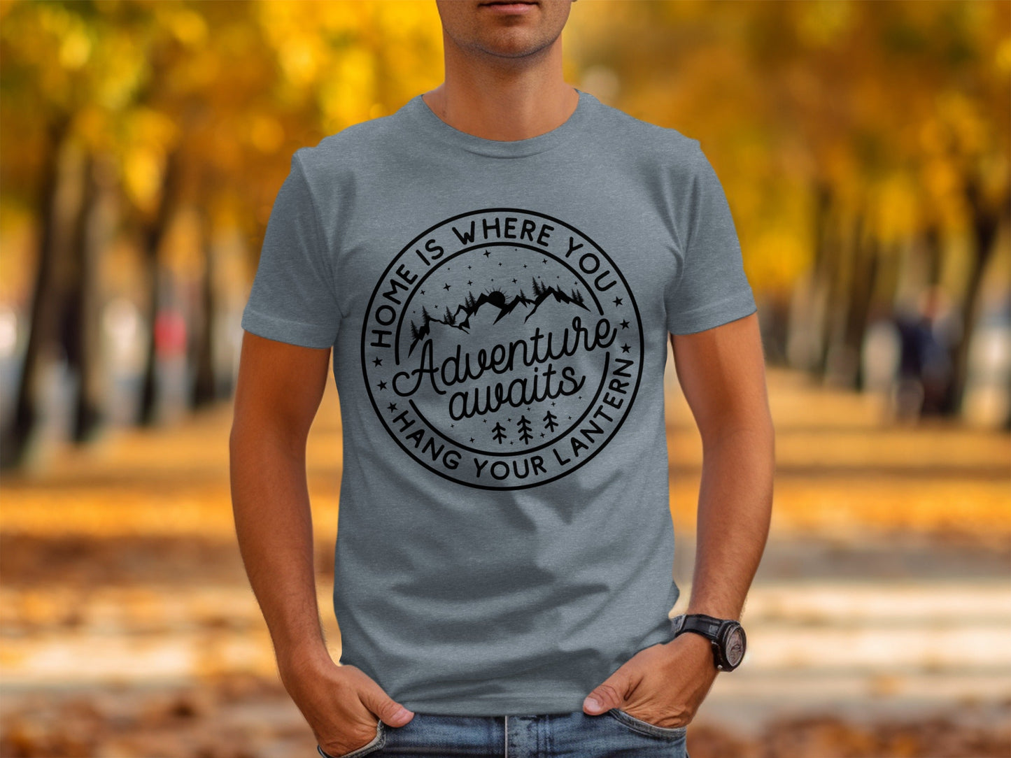 Home Is Where You Hang Your Lantern Adventure Awaits T-Shirt