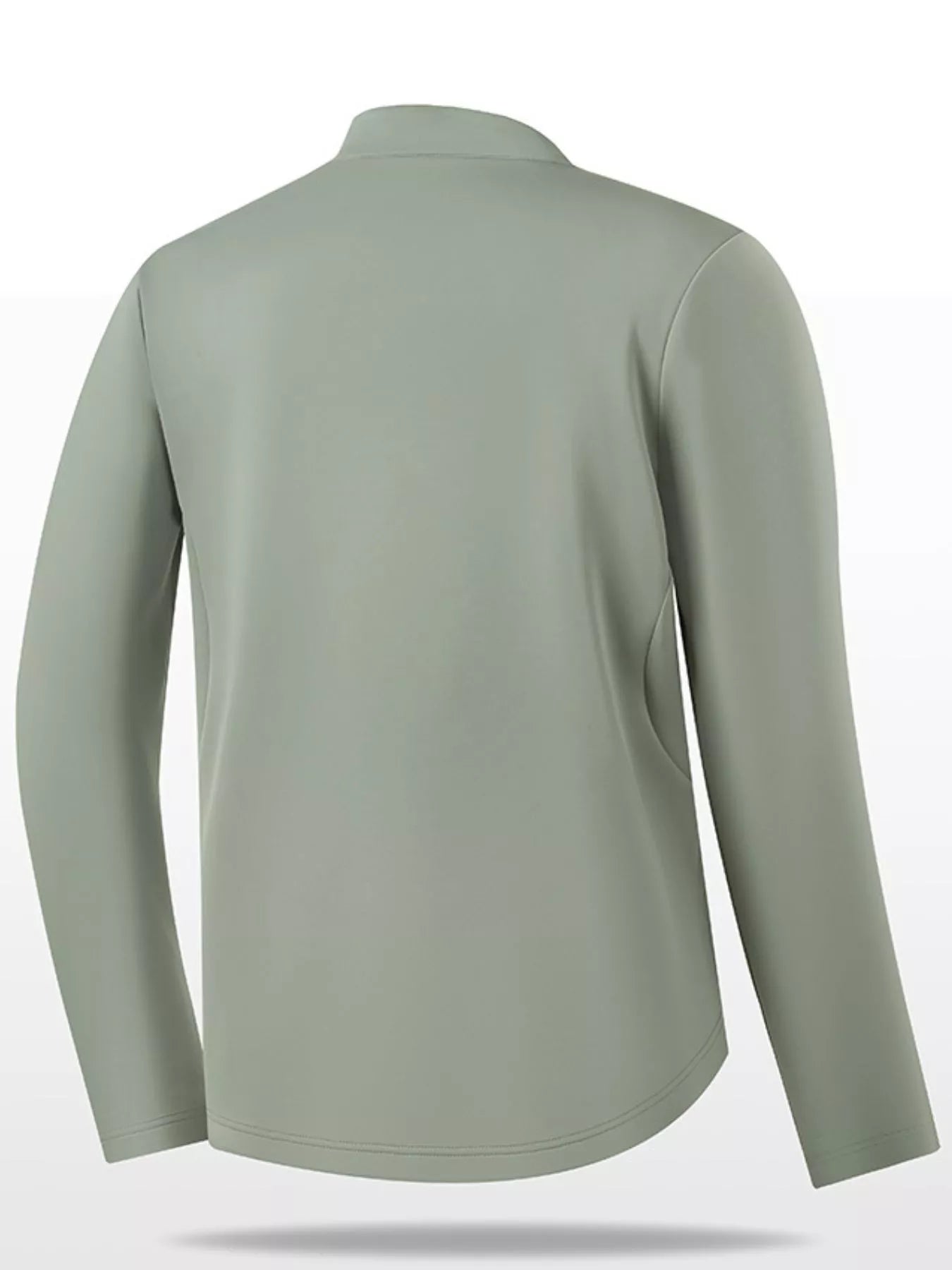 Men's Plus Size Long Sleeve Quarter Zip T-Shirt
