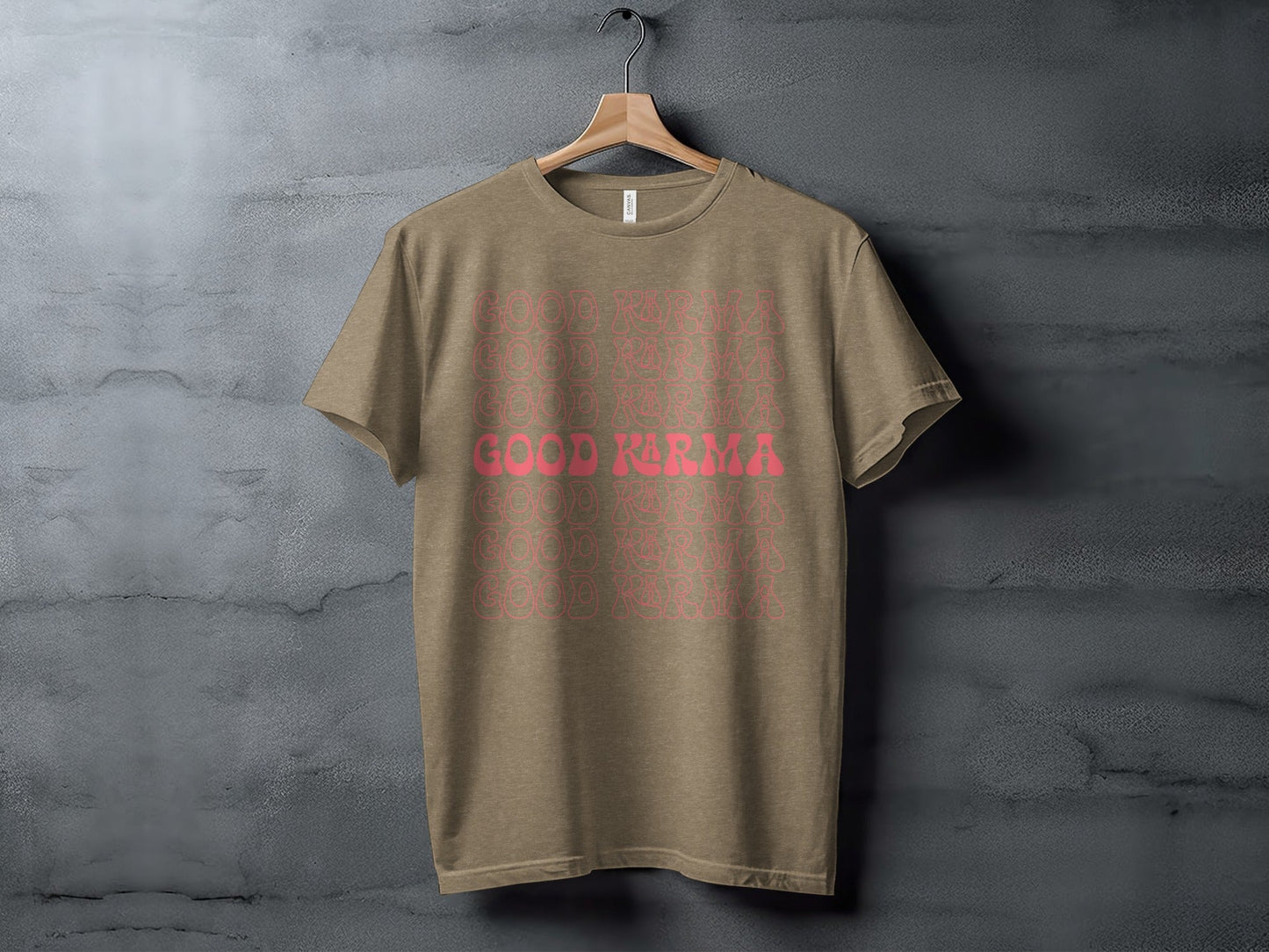 Good Karma Positive Vibes Graphic Design Pattern T-Shirt