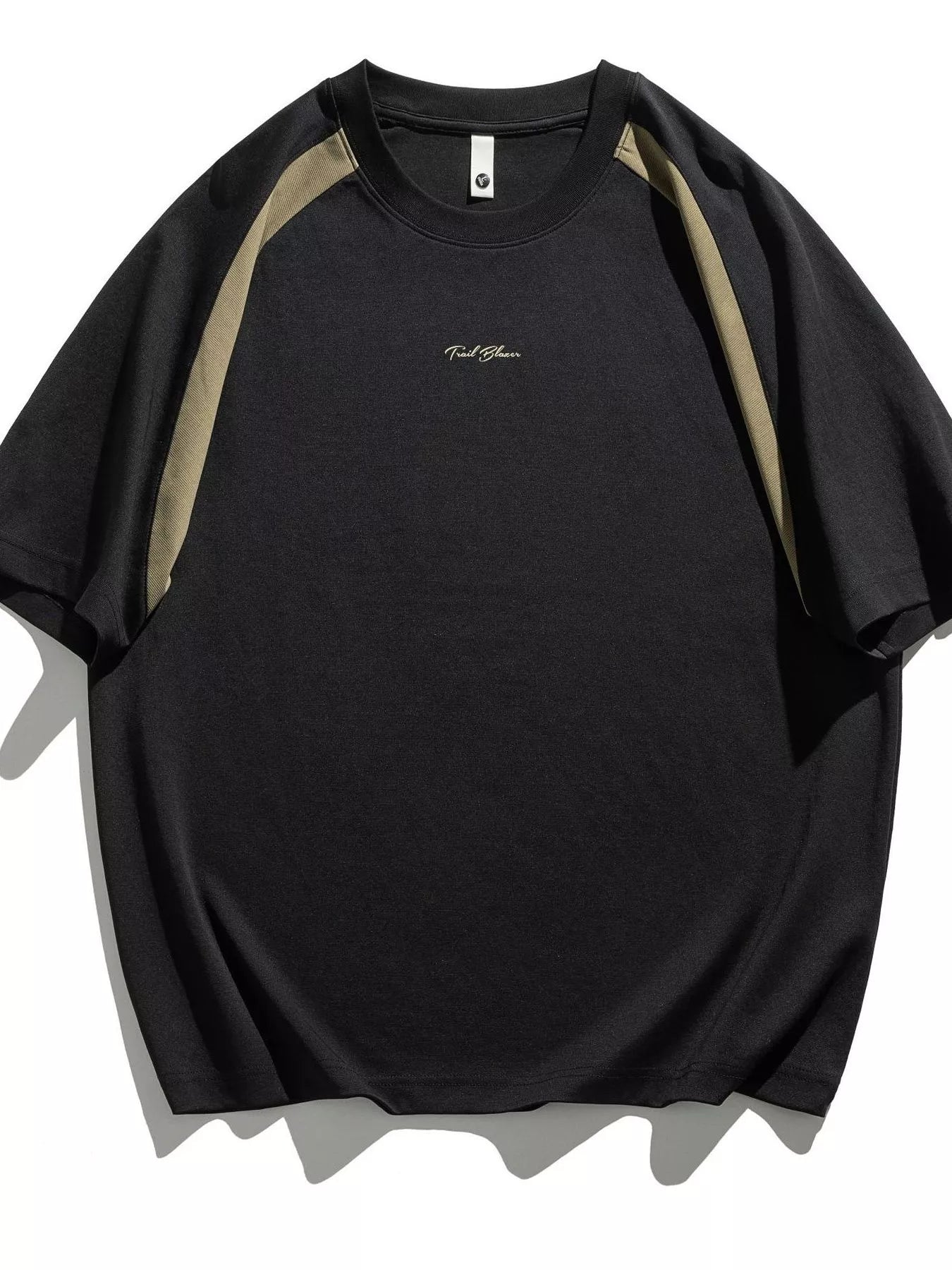 Men's Plus Size Contrast Raglan Sleeve Casual T-Shirt