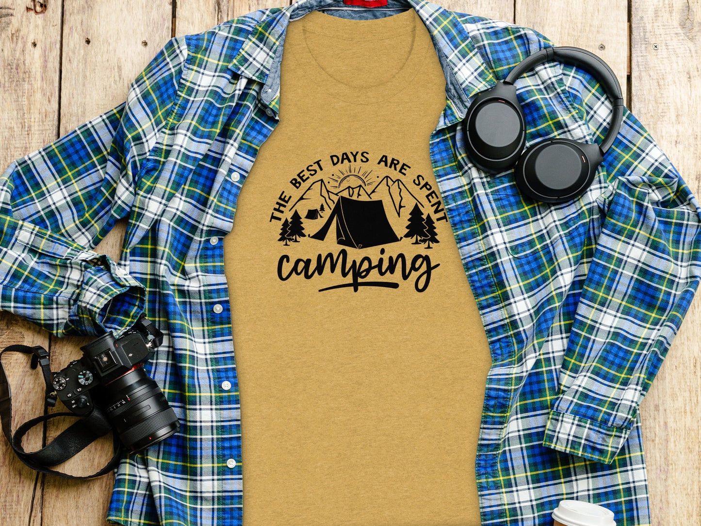 The Best Days Are Spent Camping Outdoor Adventure T-Shirt