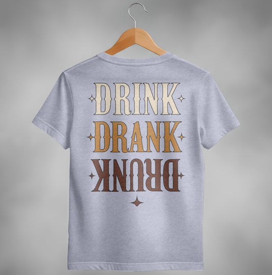 Drink Drank Drunk Retro Style Funny Drinking Design T-Shirt