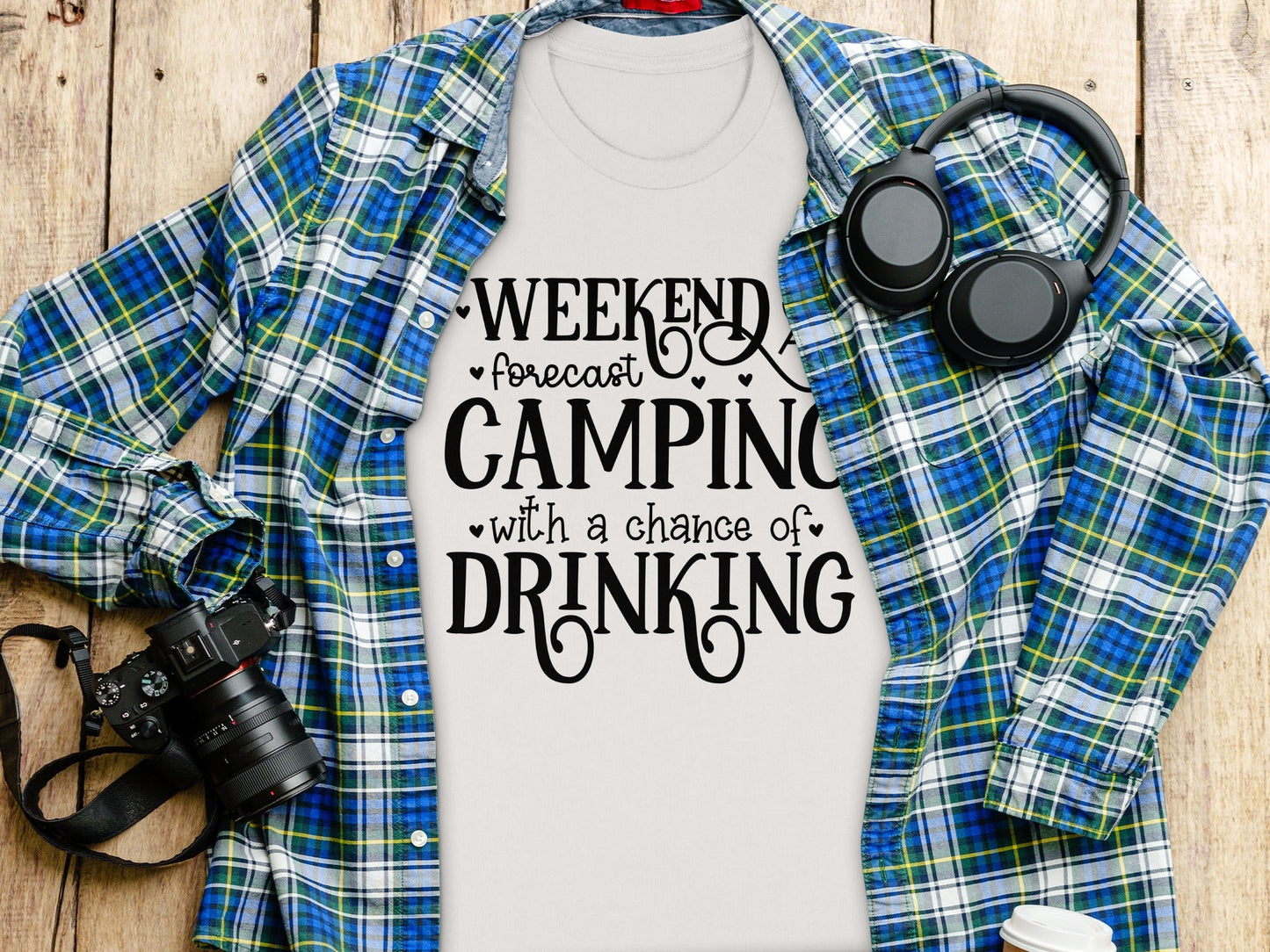 Weekend Forecast Camping With A Chance Of Drinking T-Shirt