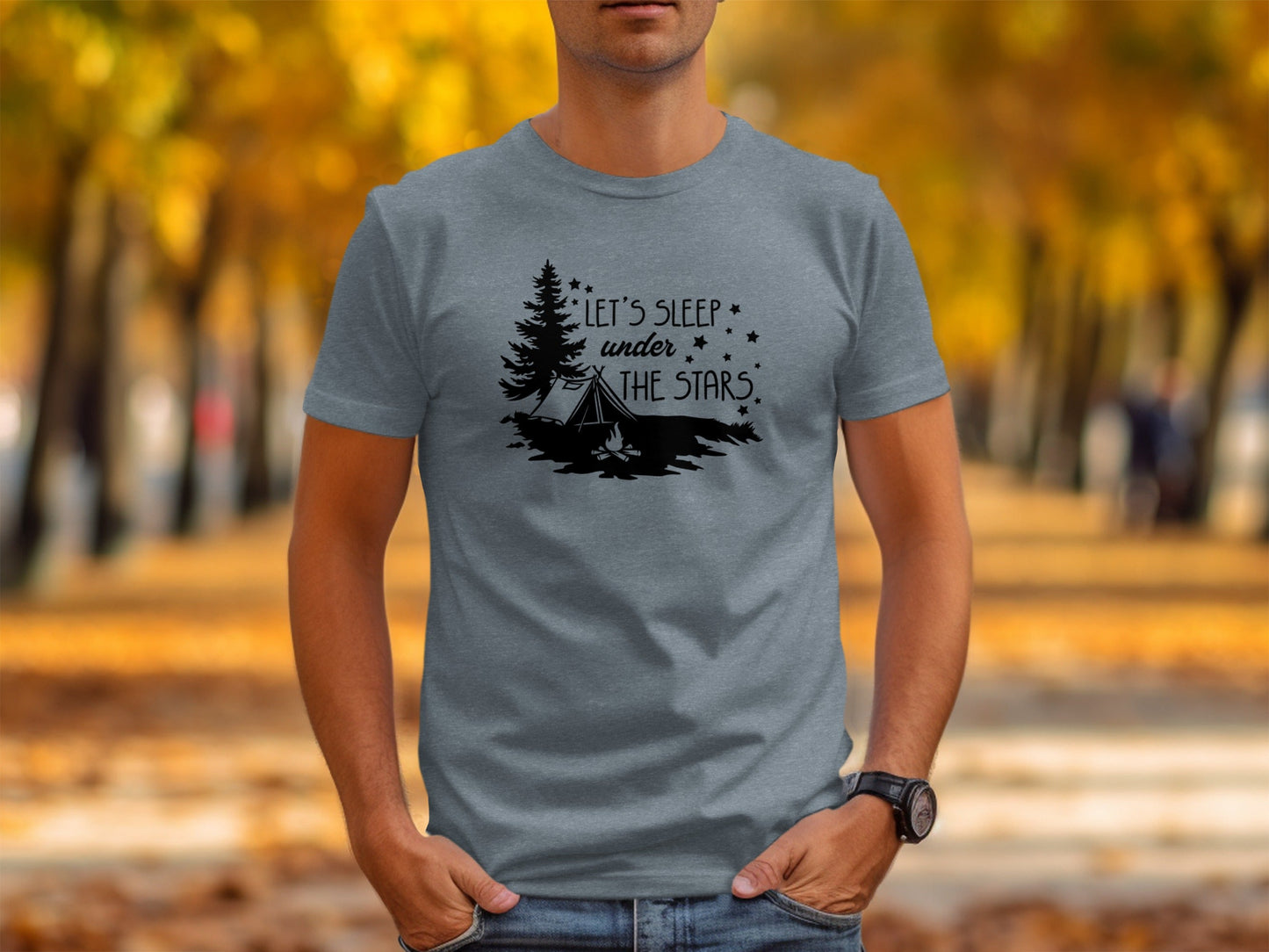 Let's Sleep Under The Stars Adventure Camping T-Shirt