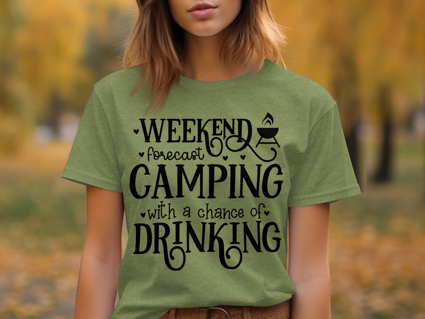 Weekend Forecast Camping With A Chance Of Drinking T-Shirt
