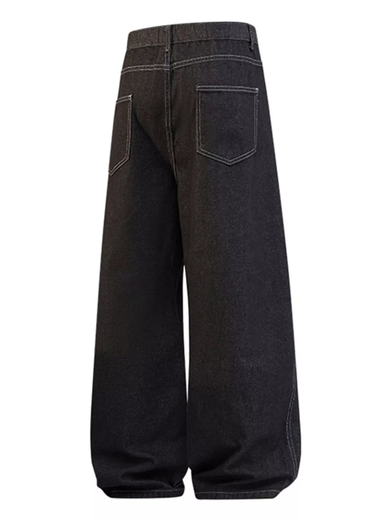 Men's Full Size Wide Leg Wash Jeans Plus Size