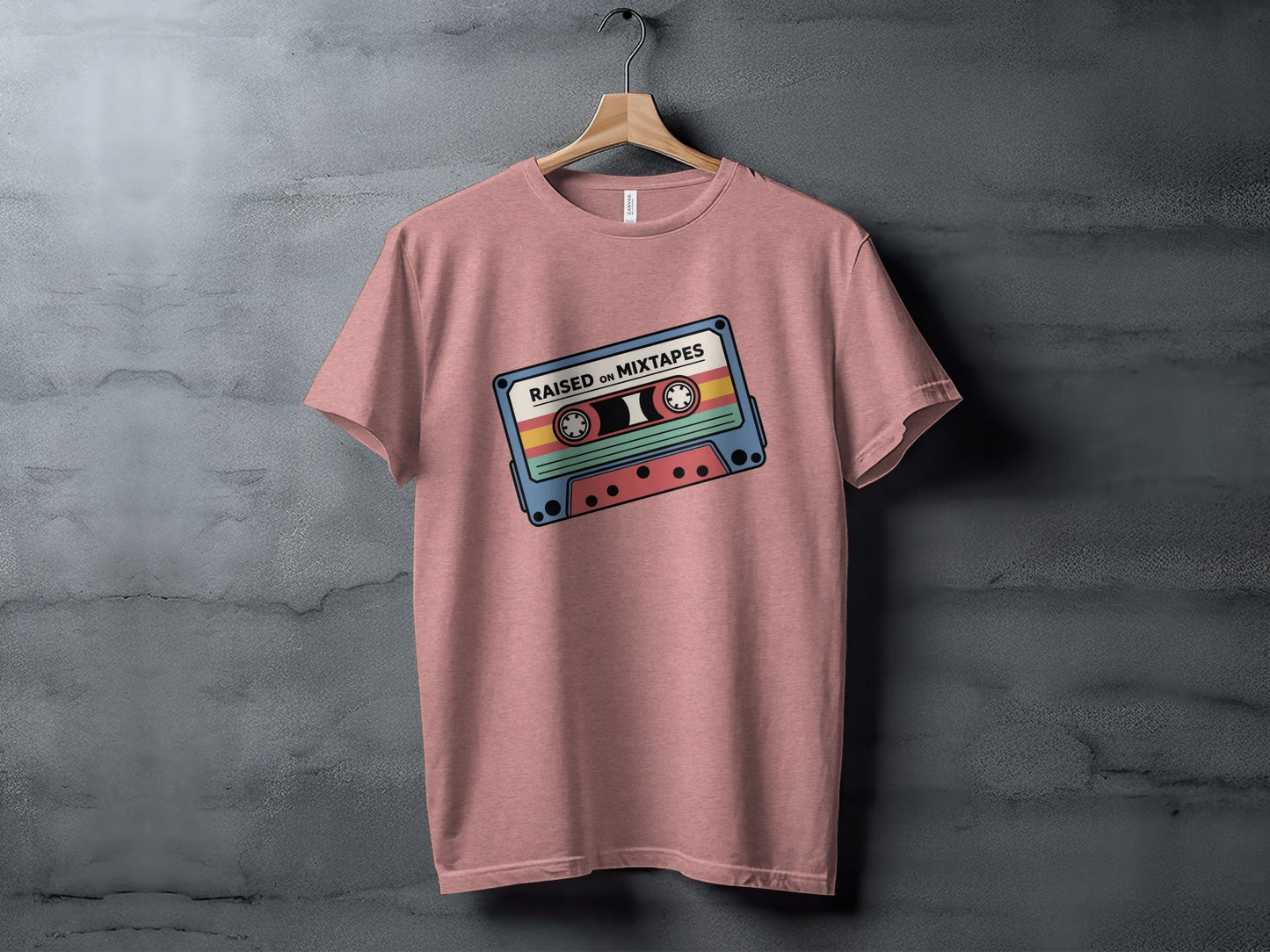 Raised On Mixtapes Retro Cassette T-Shirt
