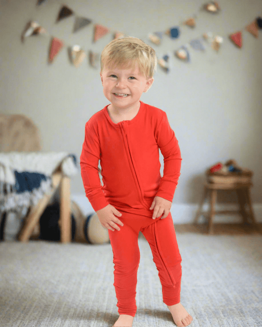 Red Bamboo Romper