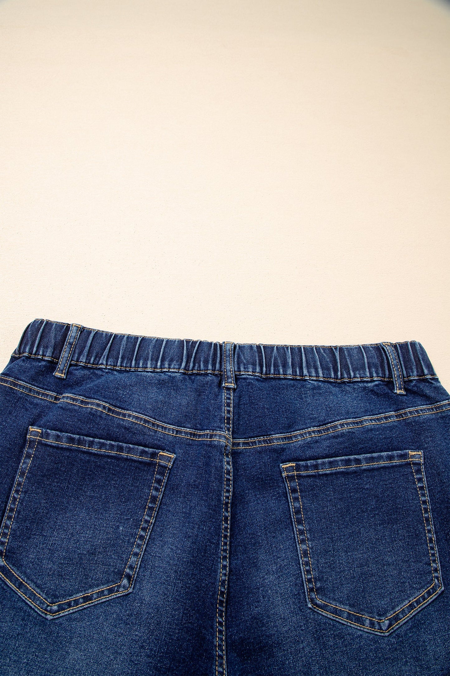 Light Blue Acid Wash Contrast Lace-up Plus Size Jeans