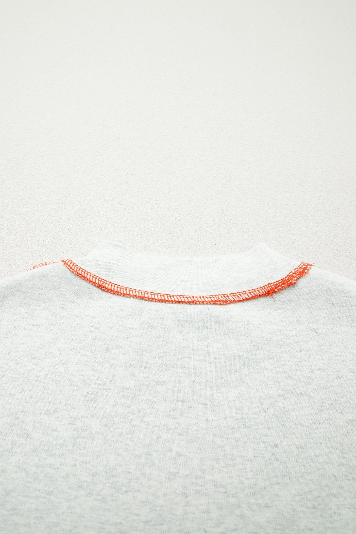 Light Grey Reversible Contrast-Stitched T-Shirt
