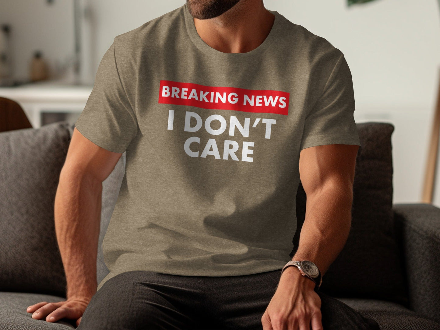 Breaking News I Don't Care Statement Novelty Humor T-Shirt