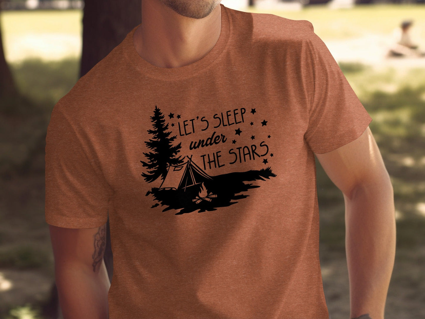 Let's Sleep Under The Stars Adventure Camping T-Shirt