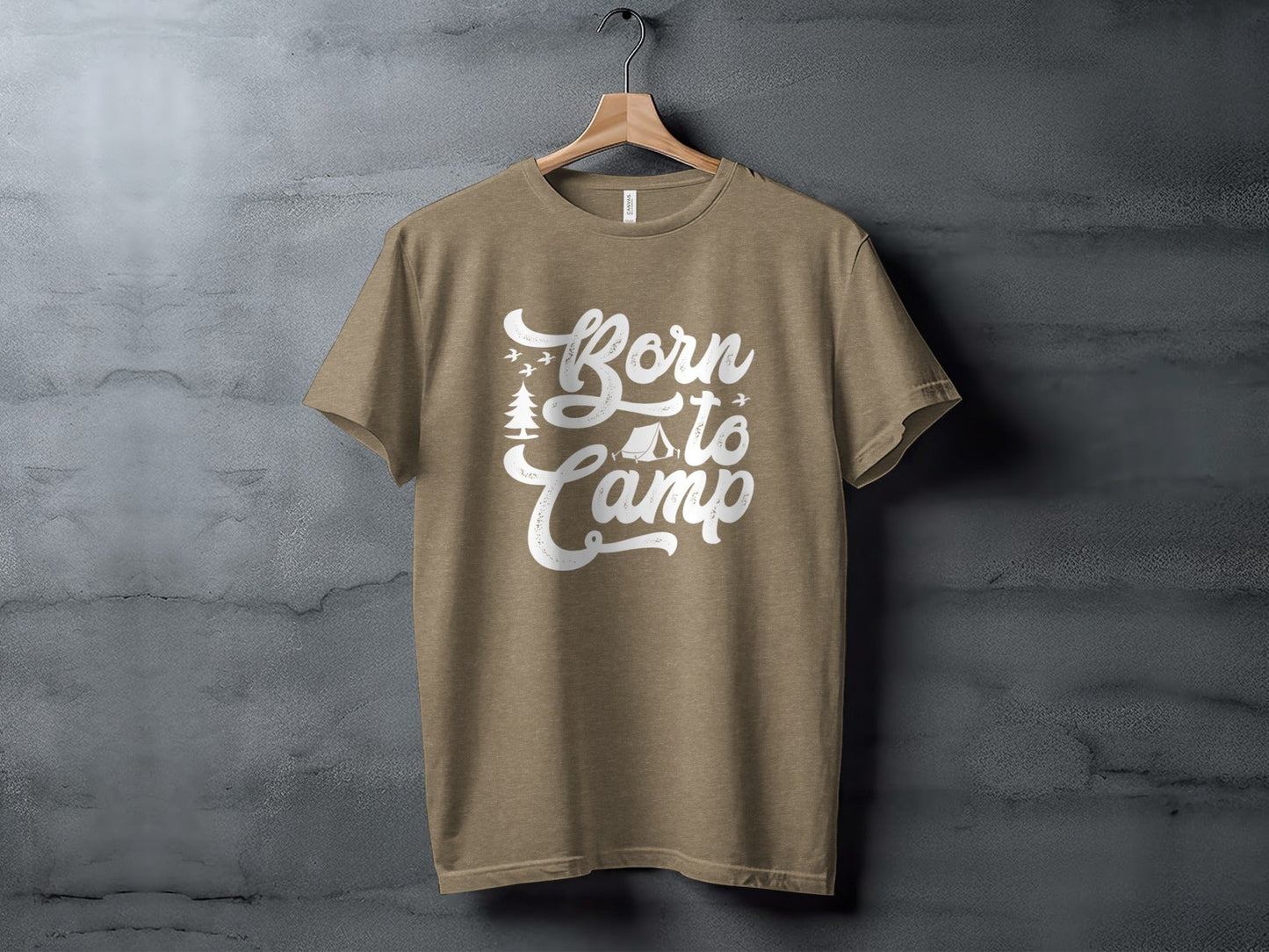 Born To Camp Vacation Hiking Nature Outdoors Fun T-Shirt