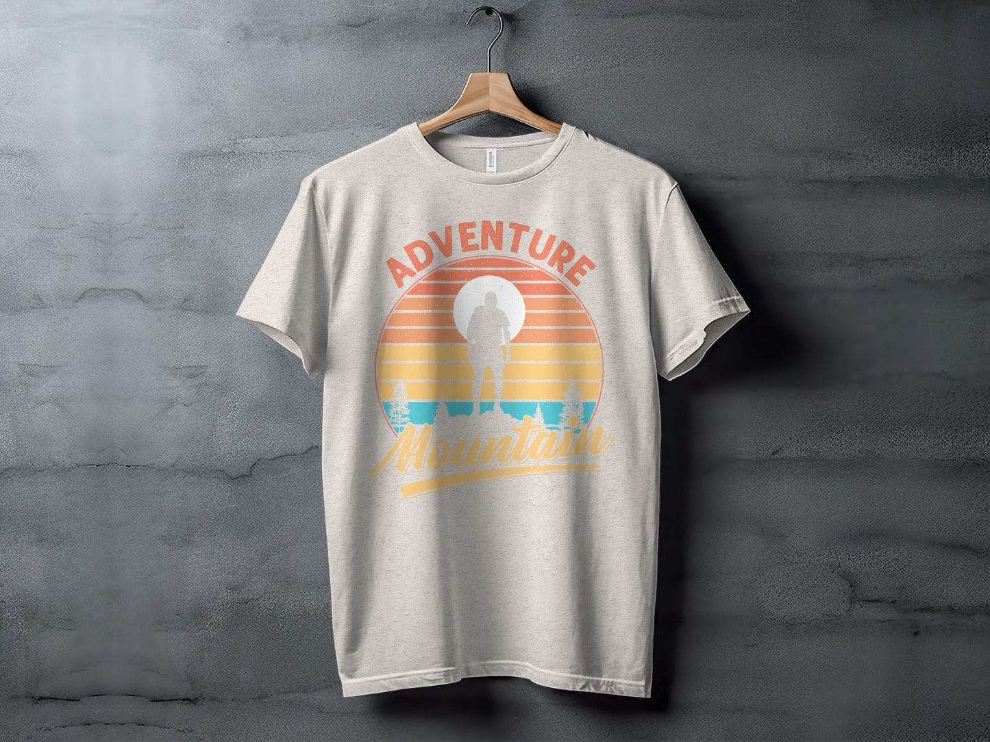Adventure Above Mountain Sunset Graphic T-Shirt Long Sleeve T-Shirt