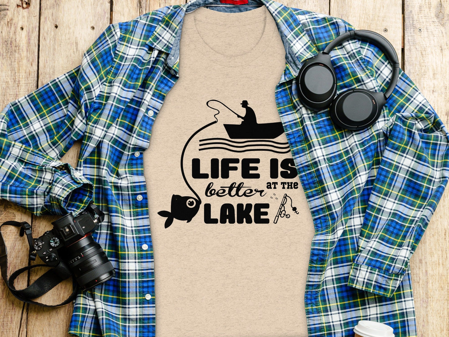 Life Is Better At The Lake Fishing Adventure Graphic T-Shirt