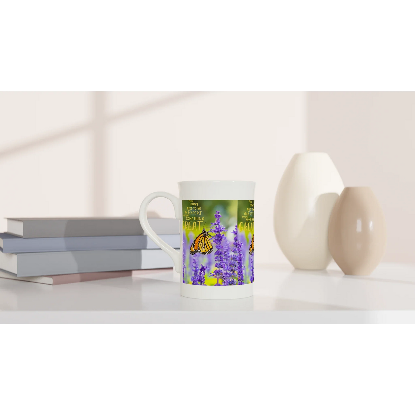White 10oz Porcelain Slim Mug