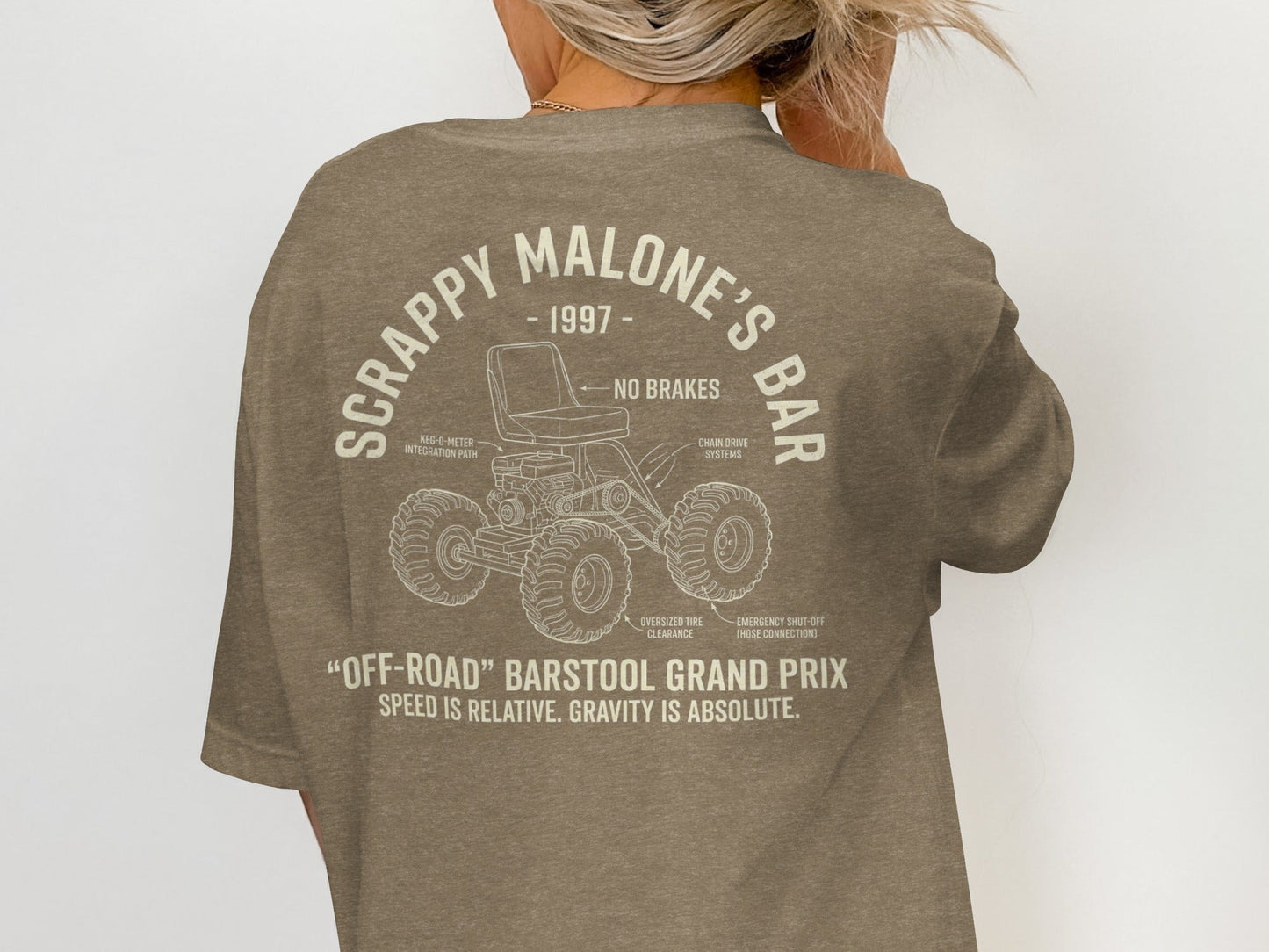 Scrappy Malone's Barstool Grand Prix Tee - Vintage Racing Humor