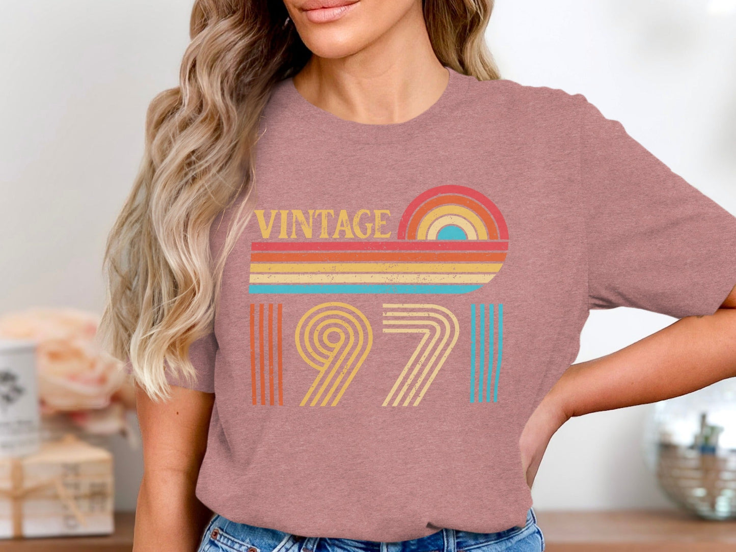 Retro Styled Vintage 1971 Fifty-Second Birthday Gift T-Shirt