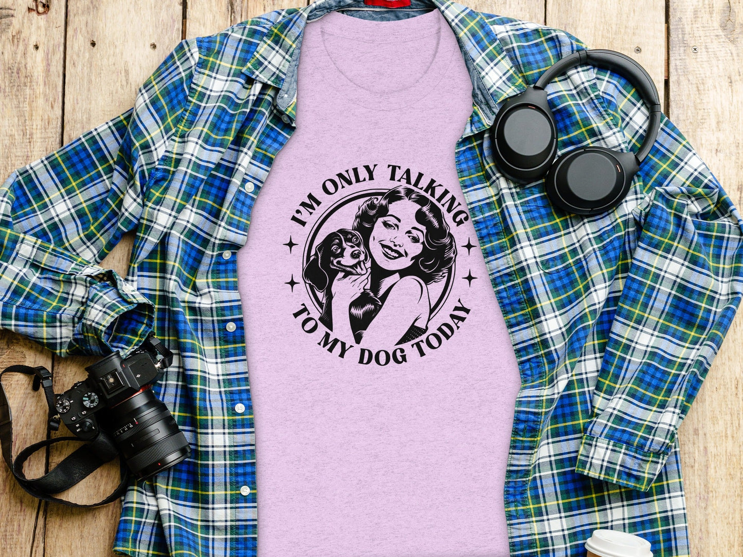 I am only talking to my dog today Graphic Novelty T-Shirt