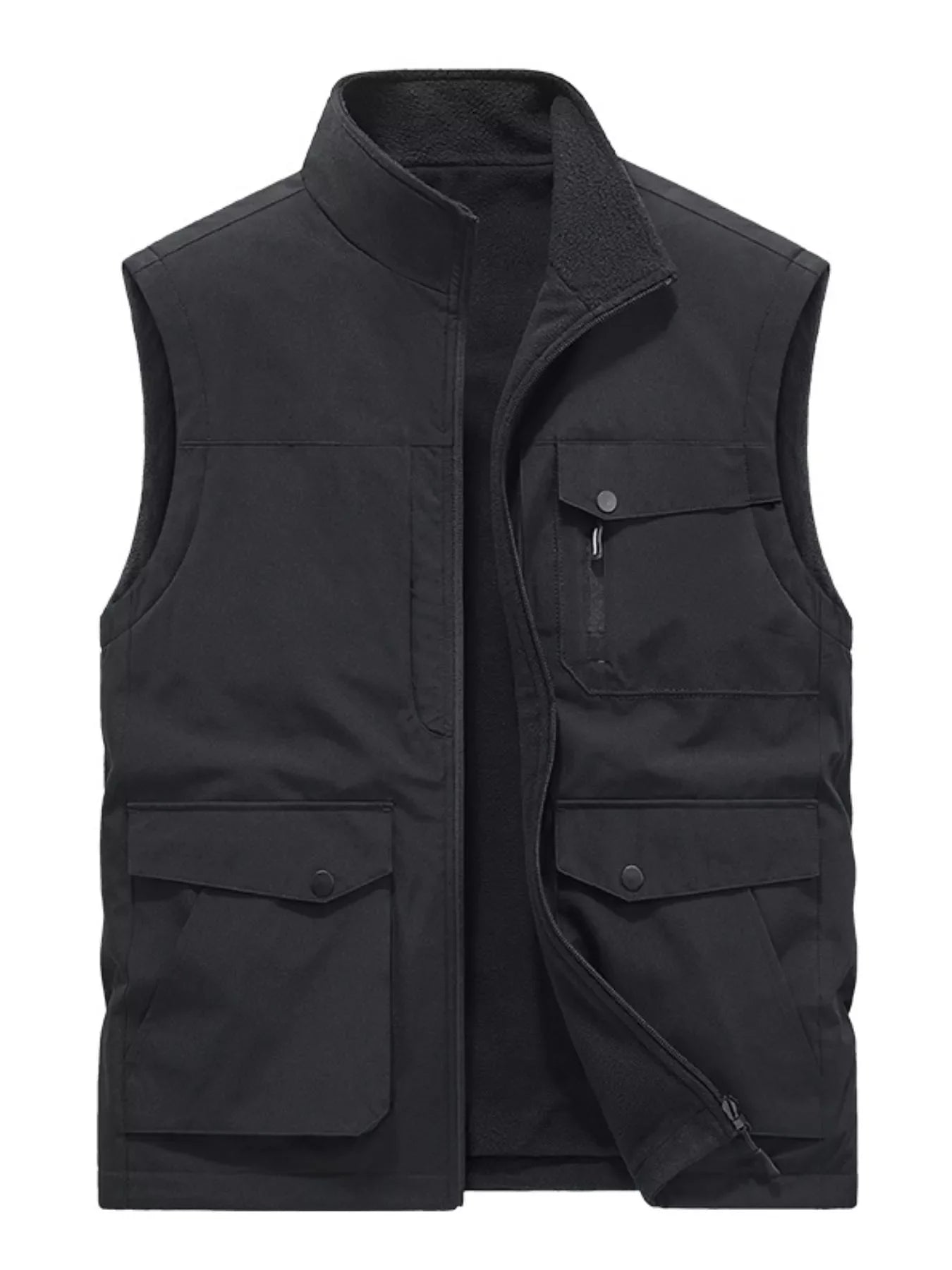 Men's Plus Size Zip Up Vest Coat