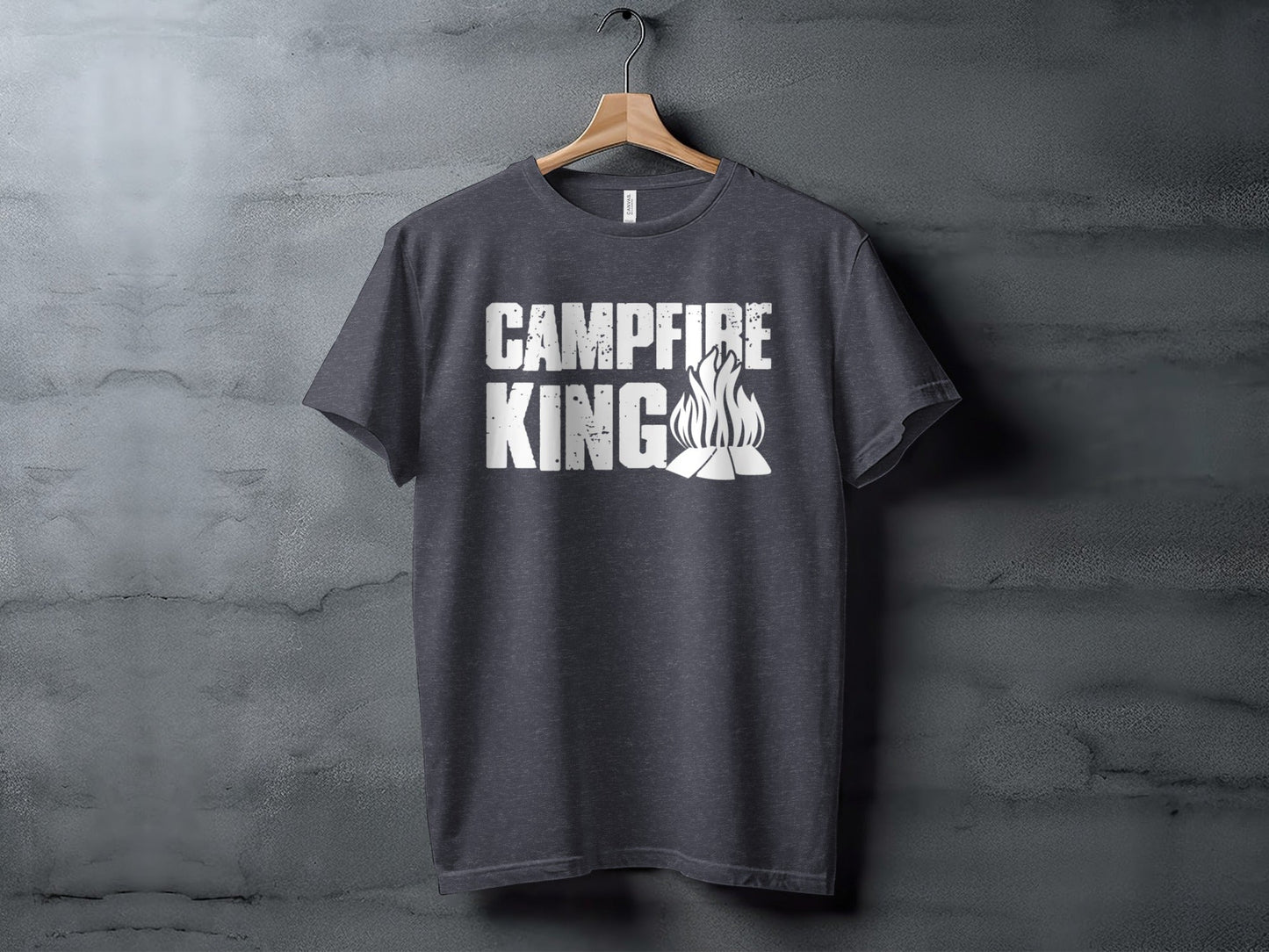 Campfire King Flames Graphic Outdoors Adventure T-Shirt
