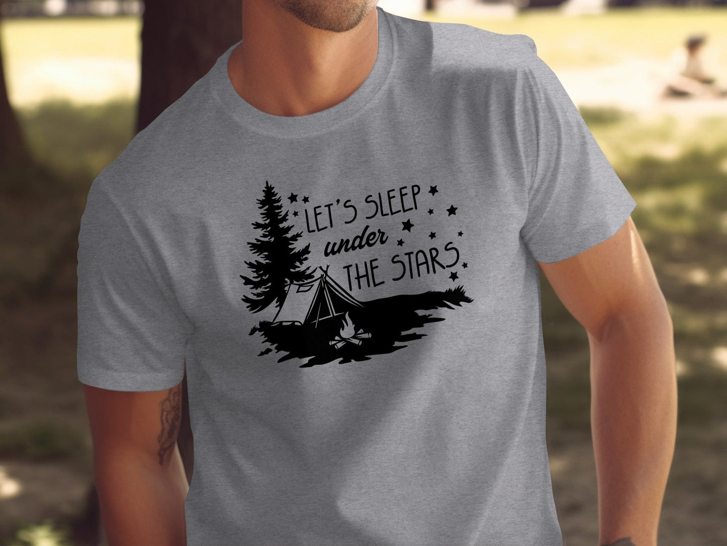 Let's Sleep Under The Stars Adventure Camping T-Shirt