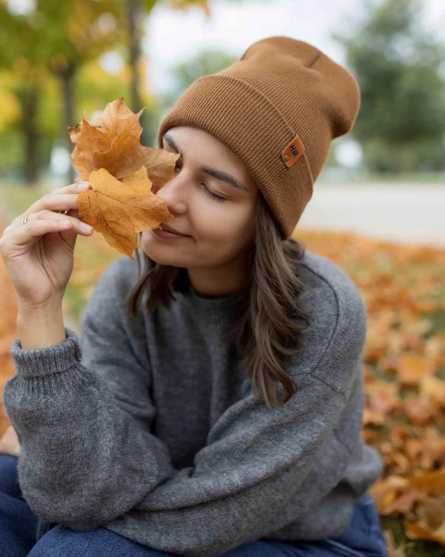 HAAKWEAR Traditional Camel Brown Beanie | Classic Cuffed Knit Hat | Made in USA