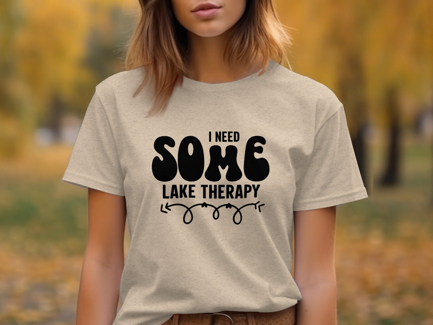 I Need Some Lake Therapy Funny Summer Vacation T-Shirt