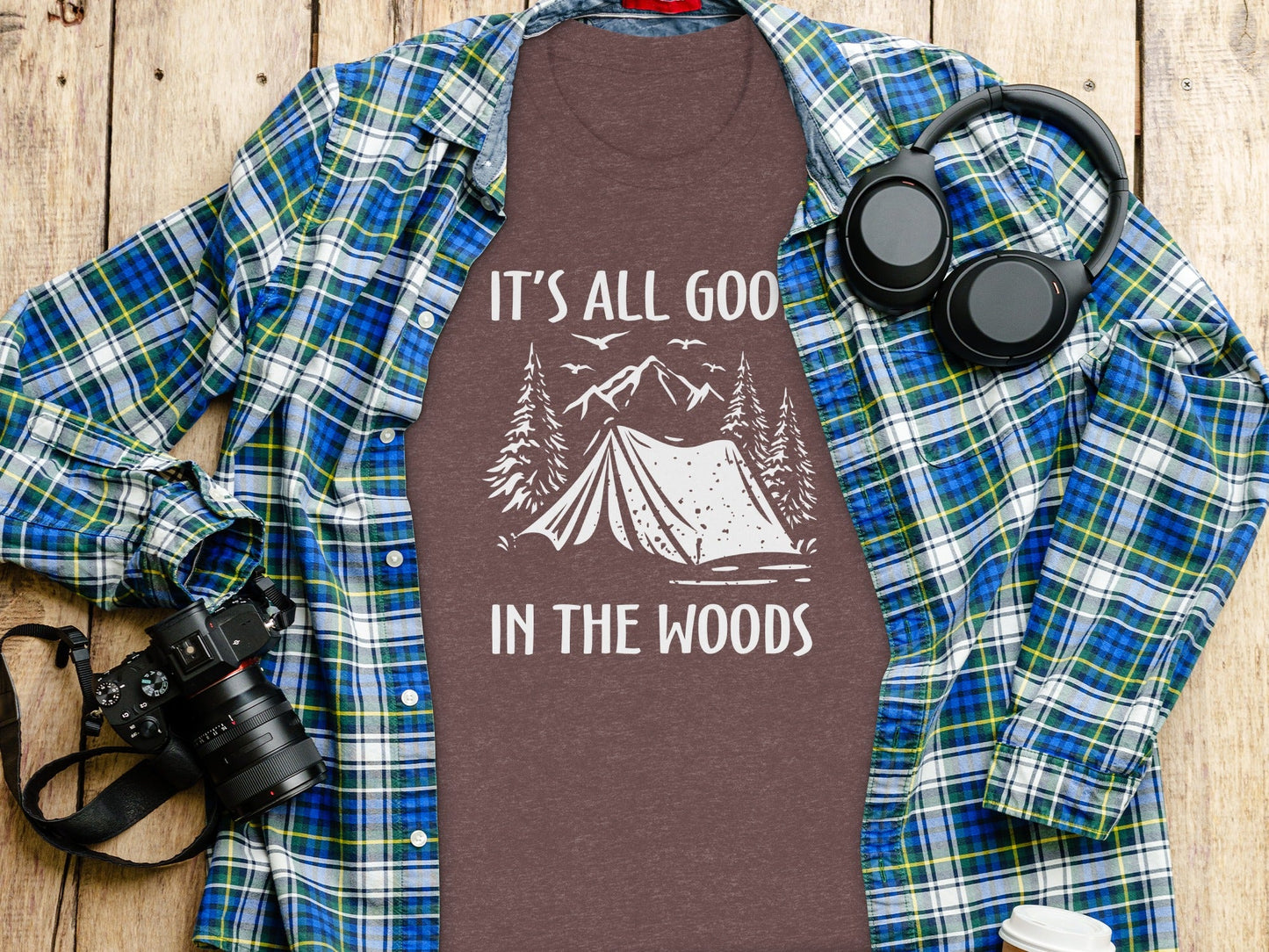 Its All Good In The Woods Camping Graphic Art T-Shirt