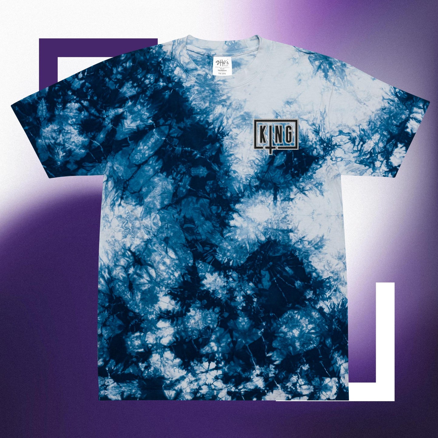 Sullivan King Embroidered Oversized tie-dye rave t-shirt for men women unisex