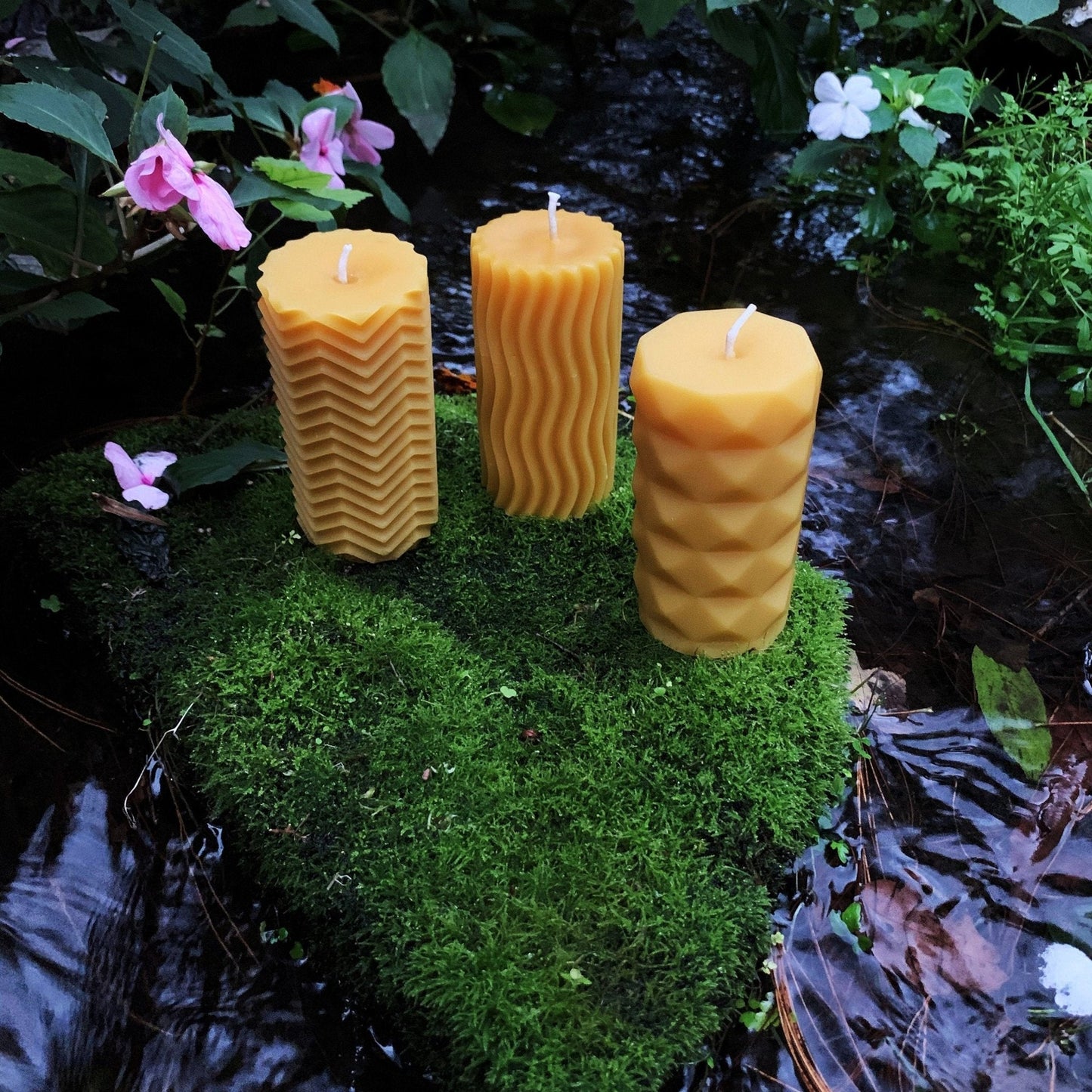 Modern Pillar Beeswax Candles